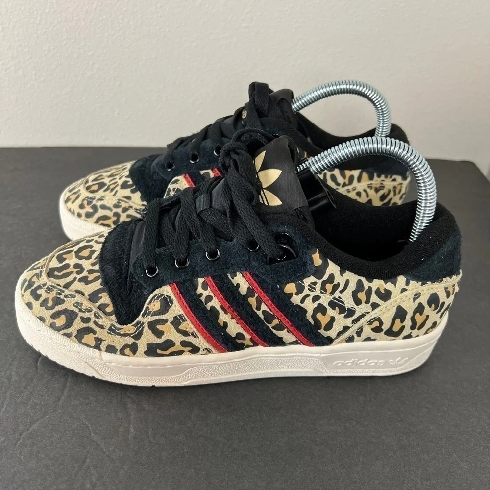 Adidas Rivalry Low Leopard Print Sneakers